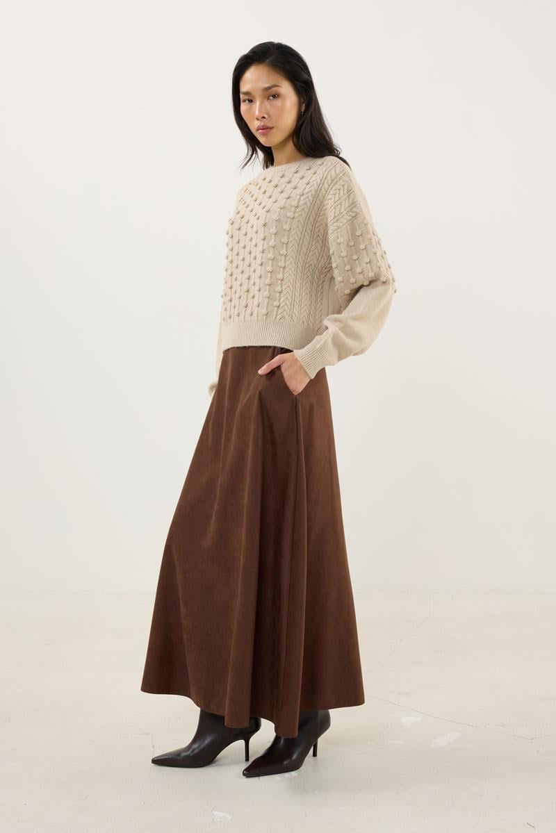 Cream Sweater with Knot Detail