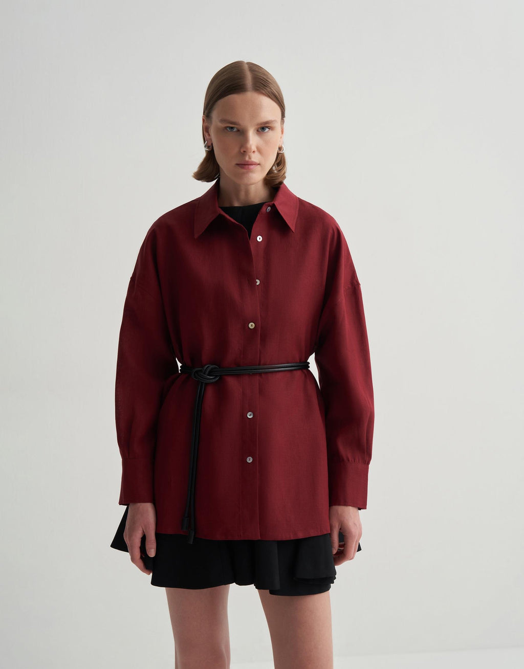 Kkdesign Linen Slit Detail Shirt