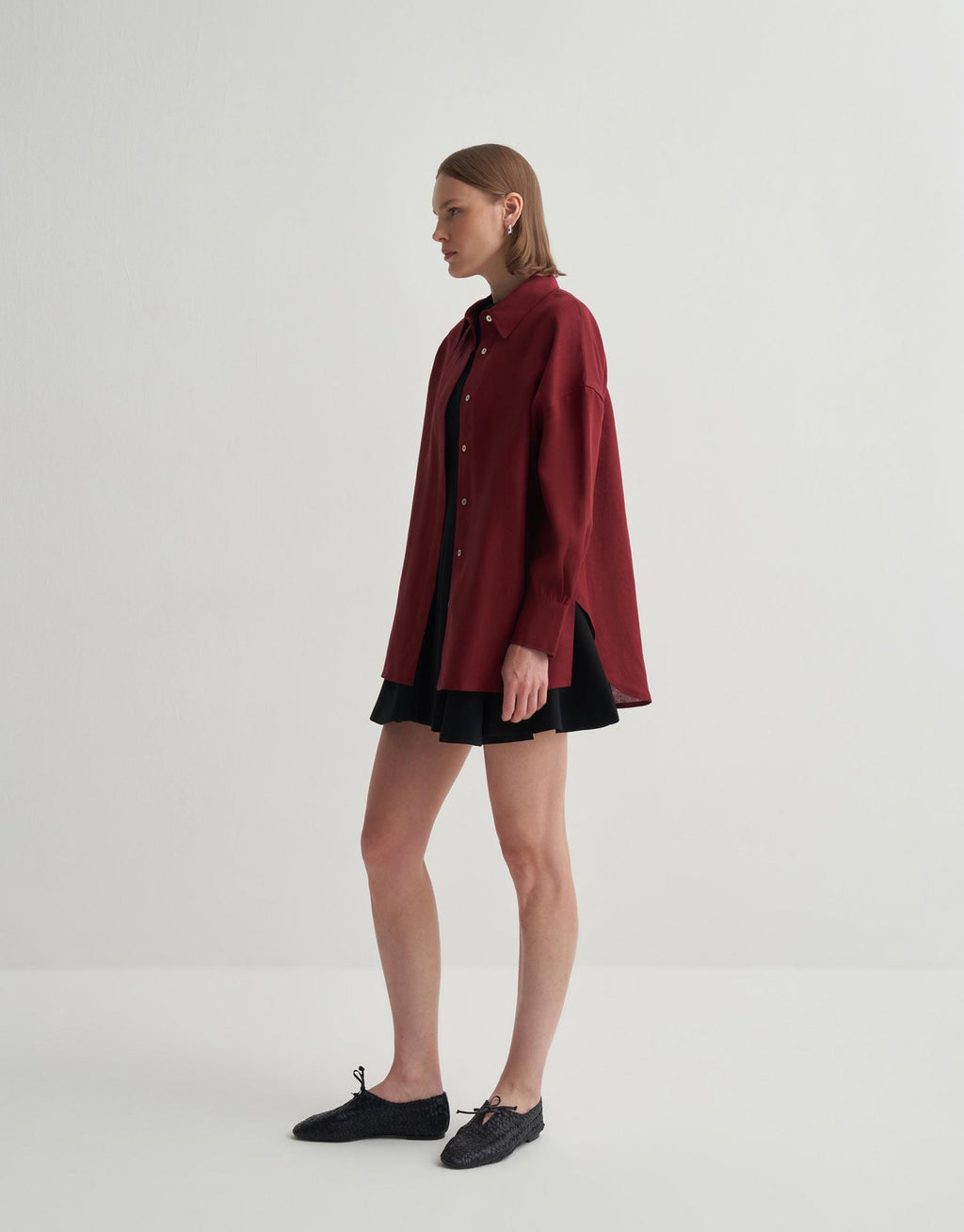 Kkdesign Linen Slit Detail Shirt