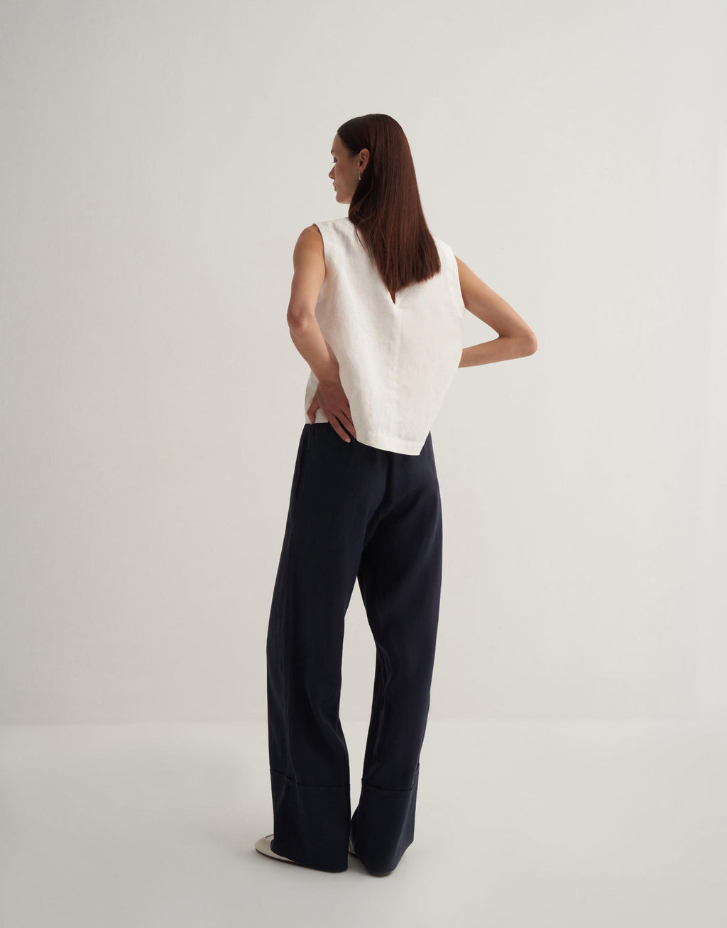 Kkdesign Linen Palazzo Trousers