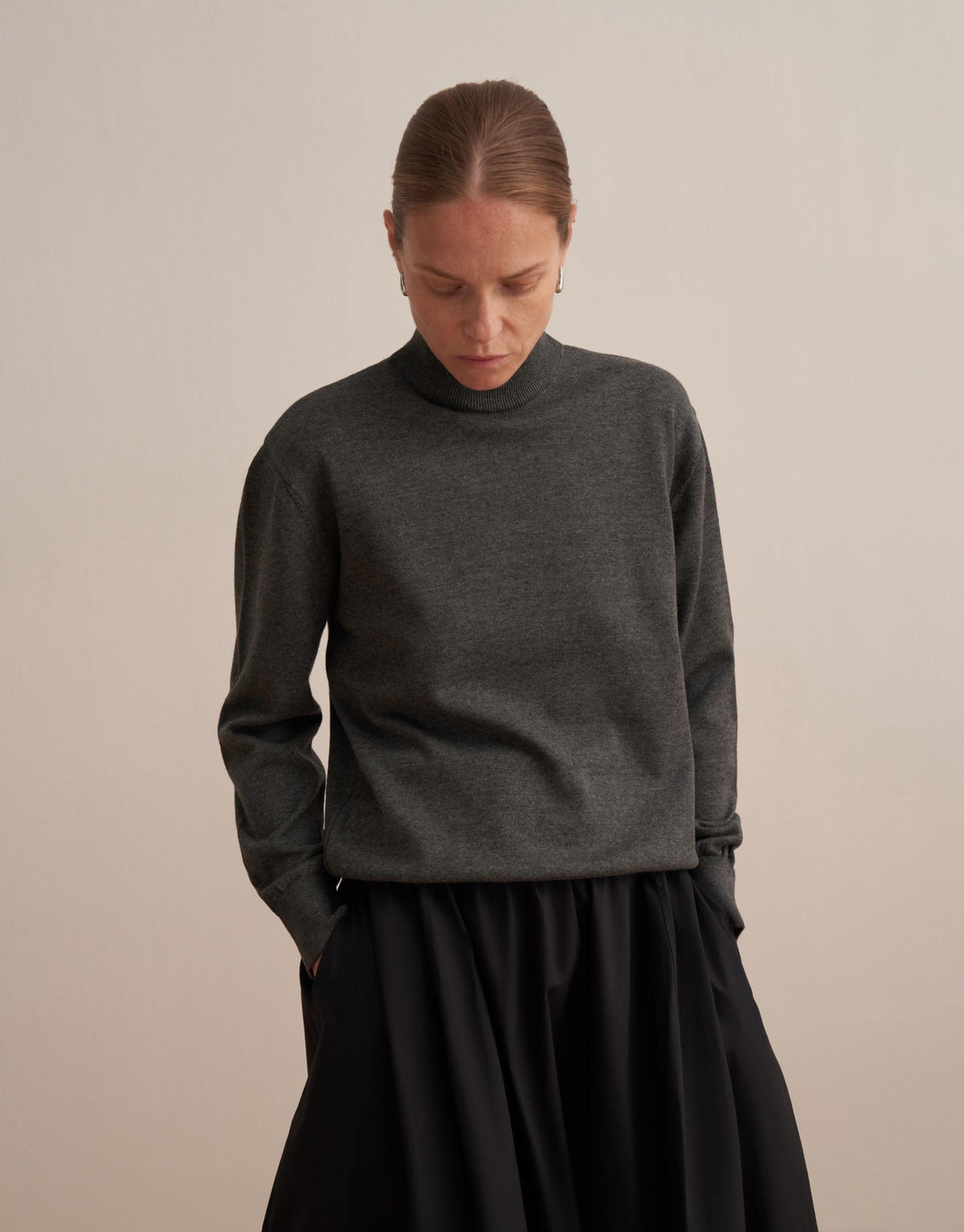 Fisherman's Neck Knit Sweater