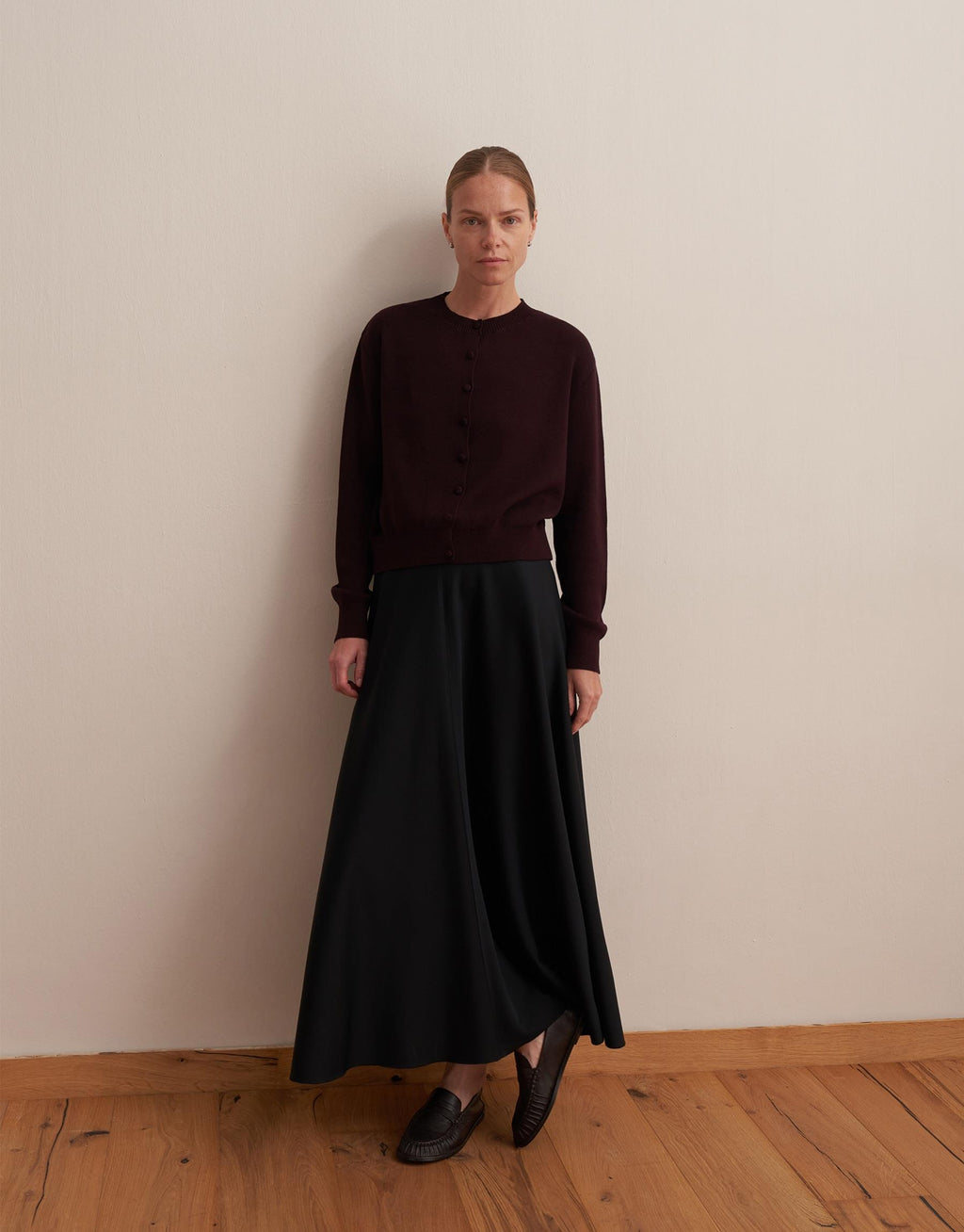 Button-Front Knit Cardigan