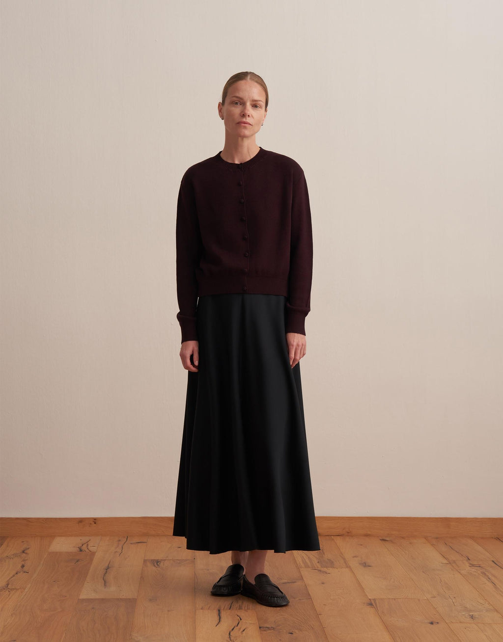 Button-Front Knit Cardigan