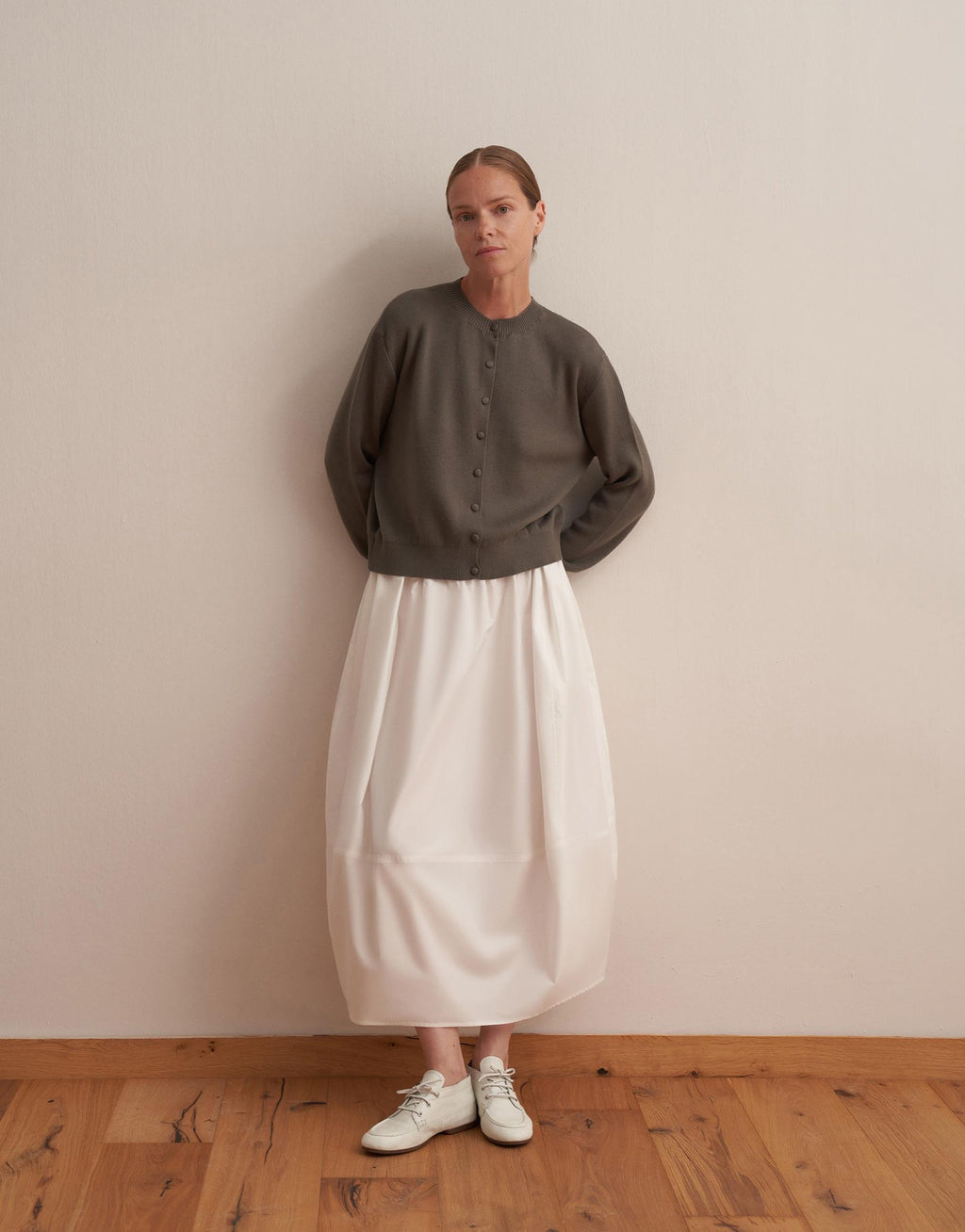 Button-Front Knit Cardigan