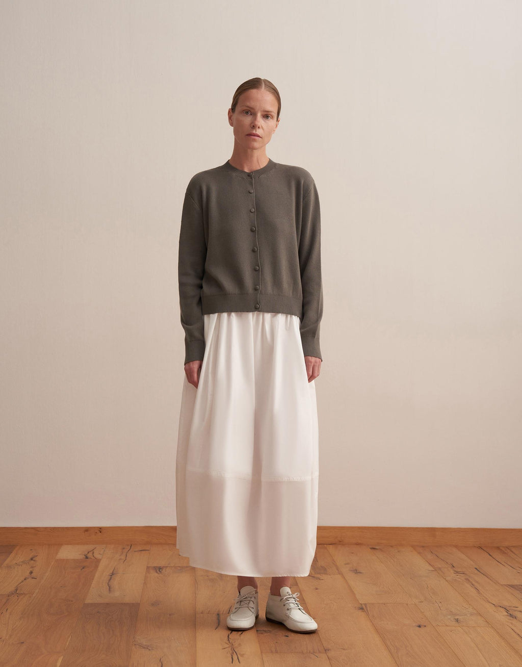 Button-Front Knit Cardigan