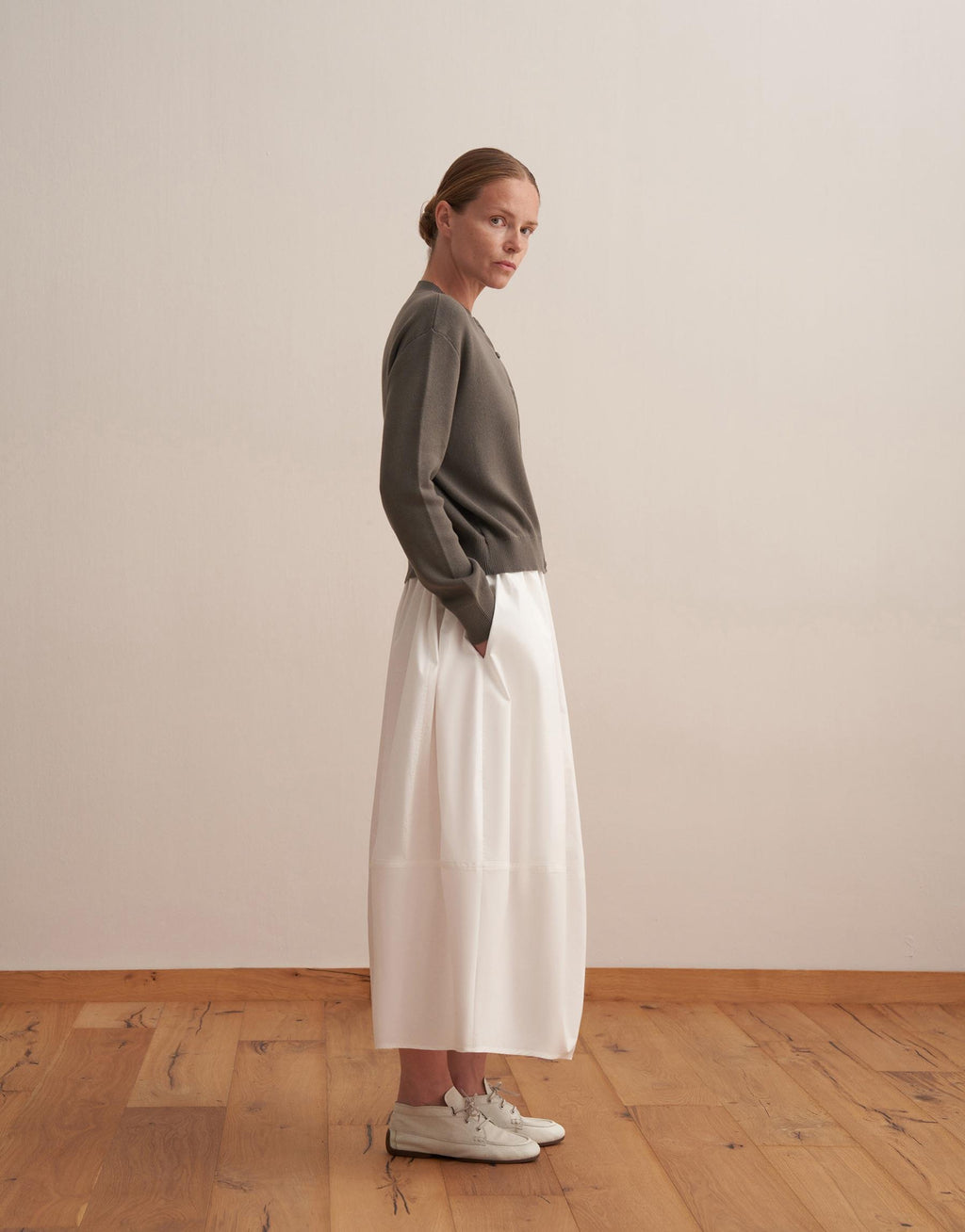 Button-Front Knit Cardigan