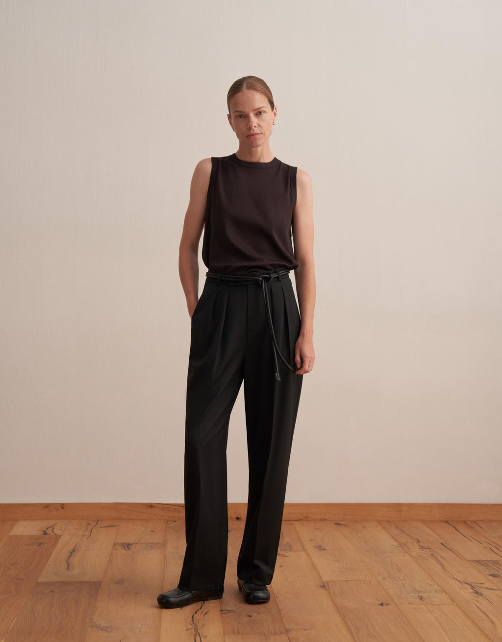 Pleated Wide Leg Pants