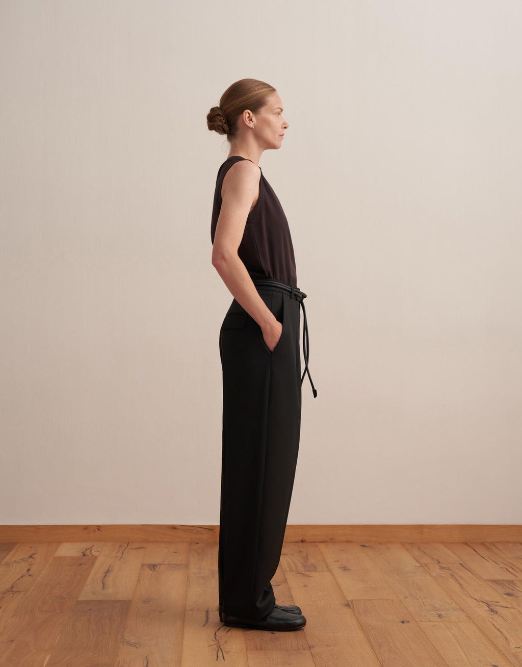 Pleated Wide Leg Pants