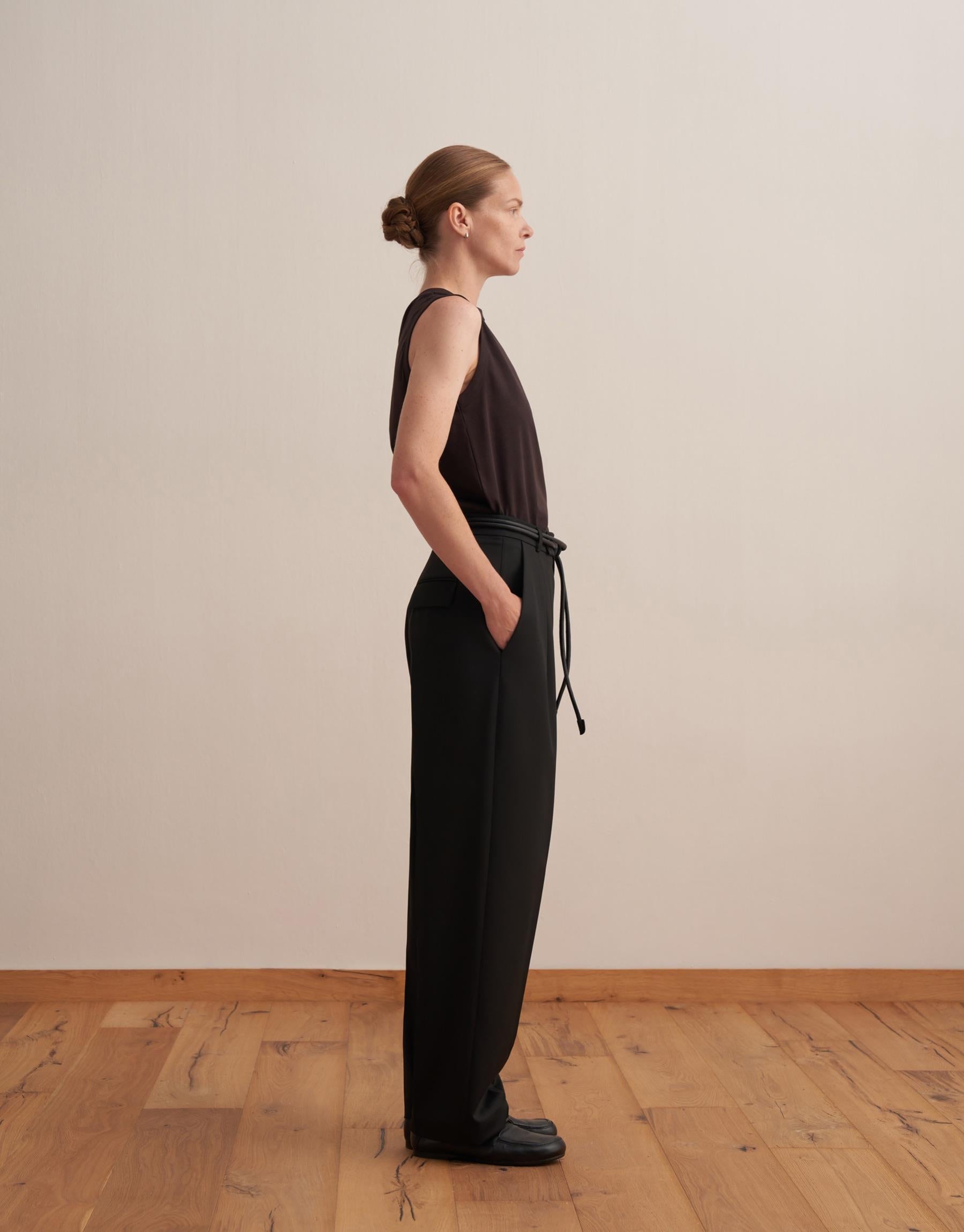 Pleated Wide Leg Pants