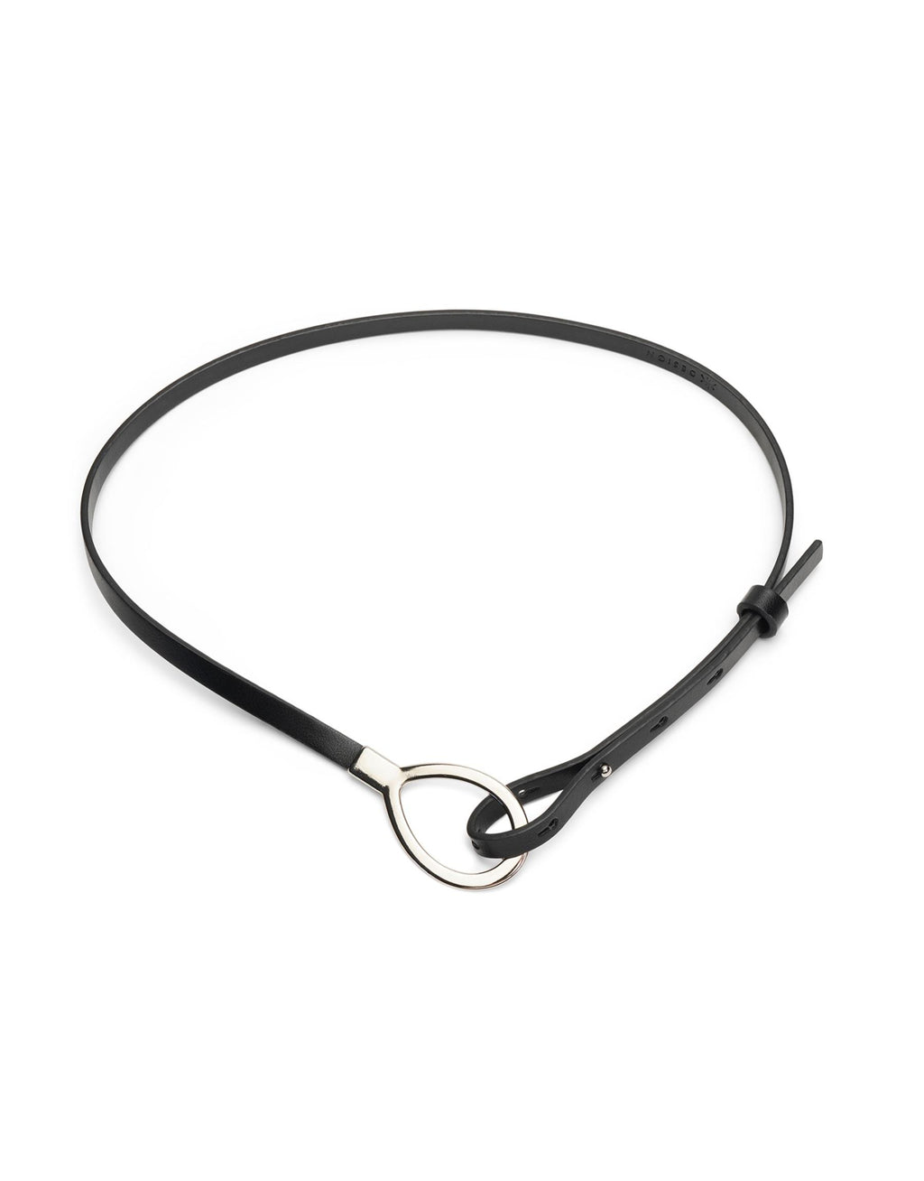 Oval Buckle Leather Belt
