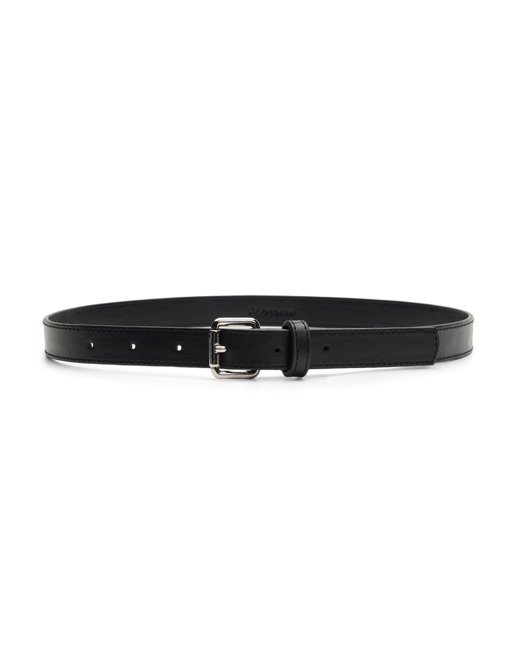 Square Buckle Leather Belt