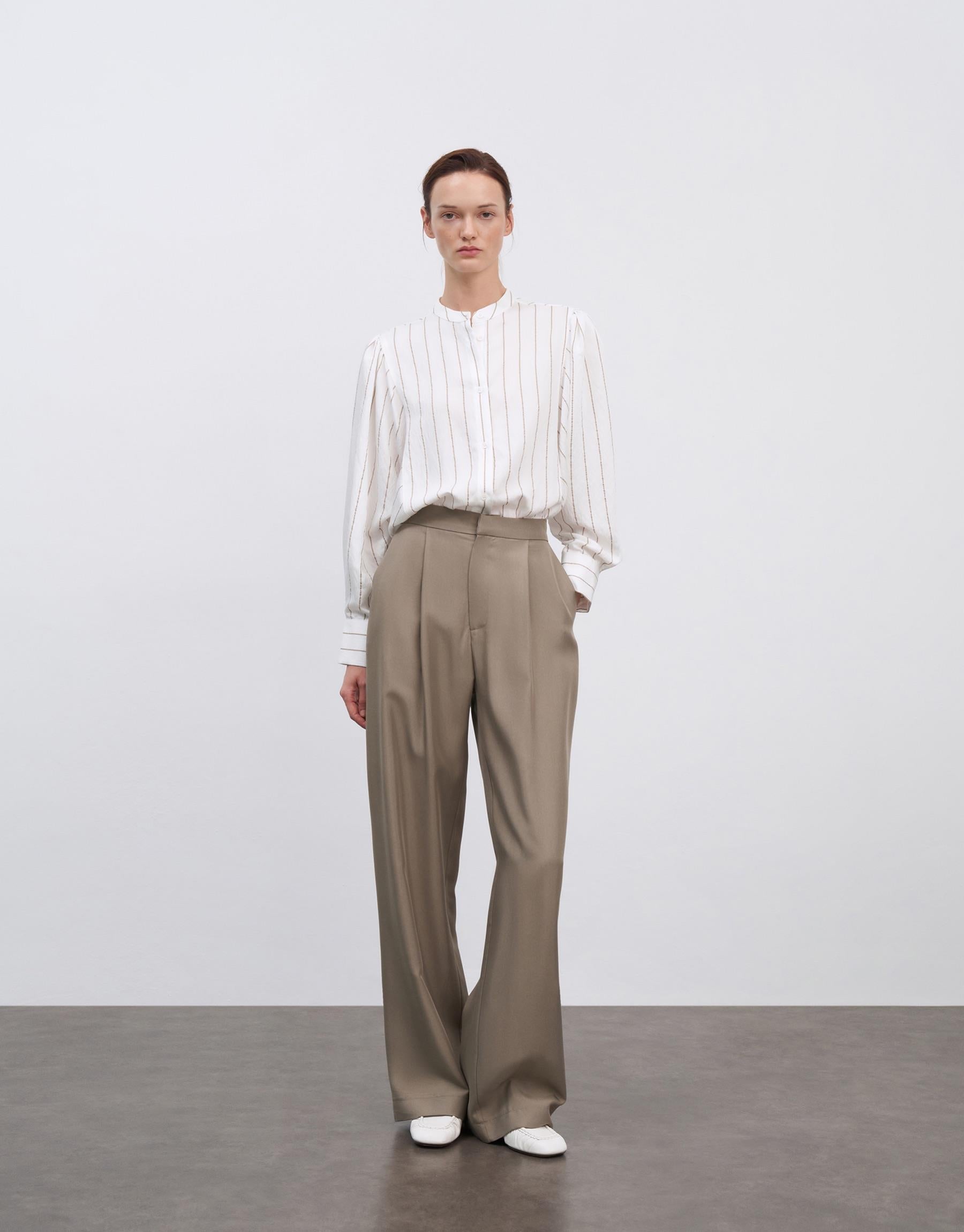 Pleated Tencel Pants