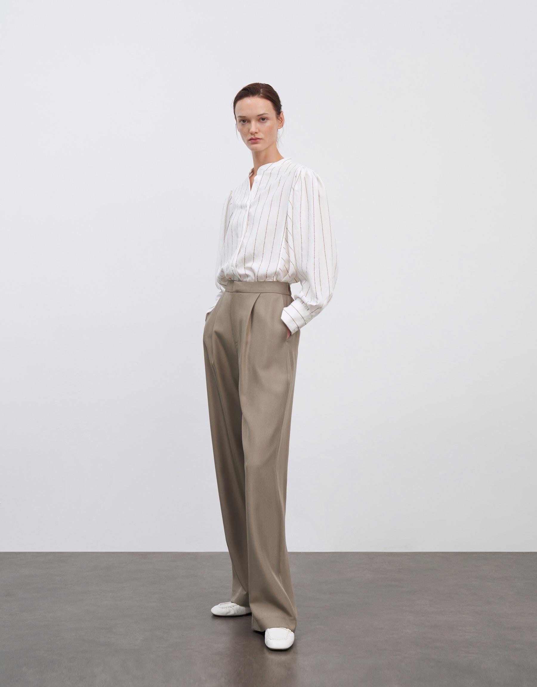 Pleated Tencel Pants