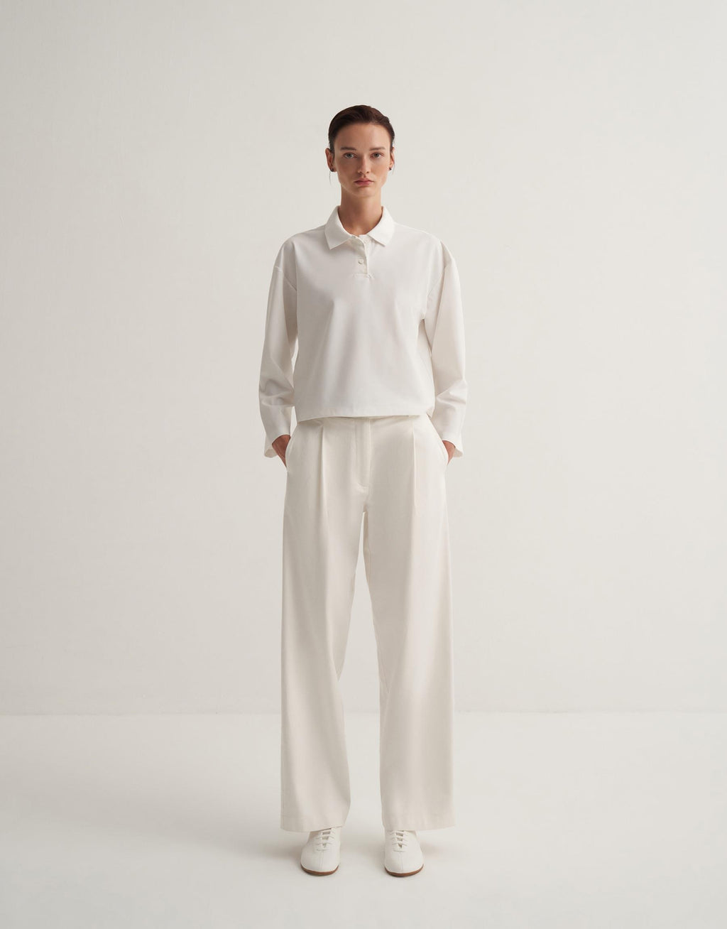 Pile Detailed Straight Fit Pants