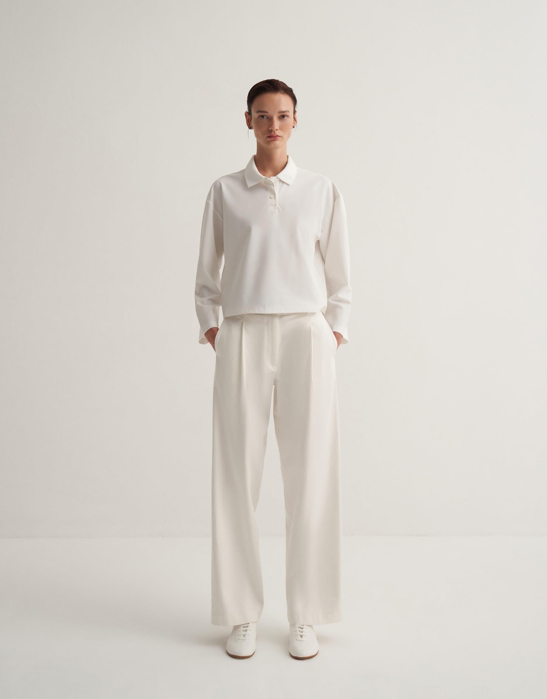 Pile Detailed Straight Fit Pants