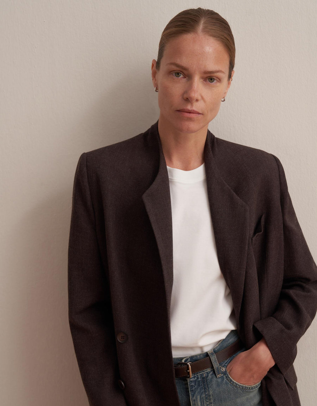 Double-breasted Long Blazer