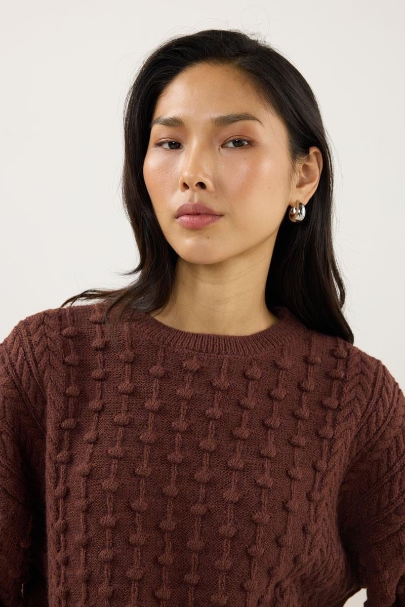 Cinnamon Sweater with Knot Detail