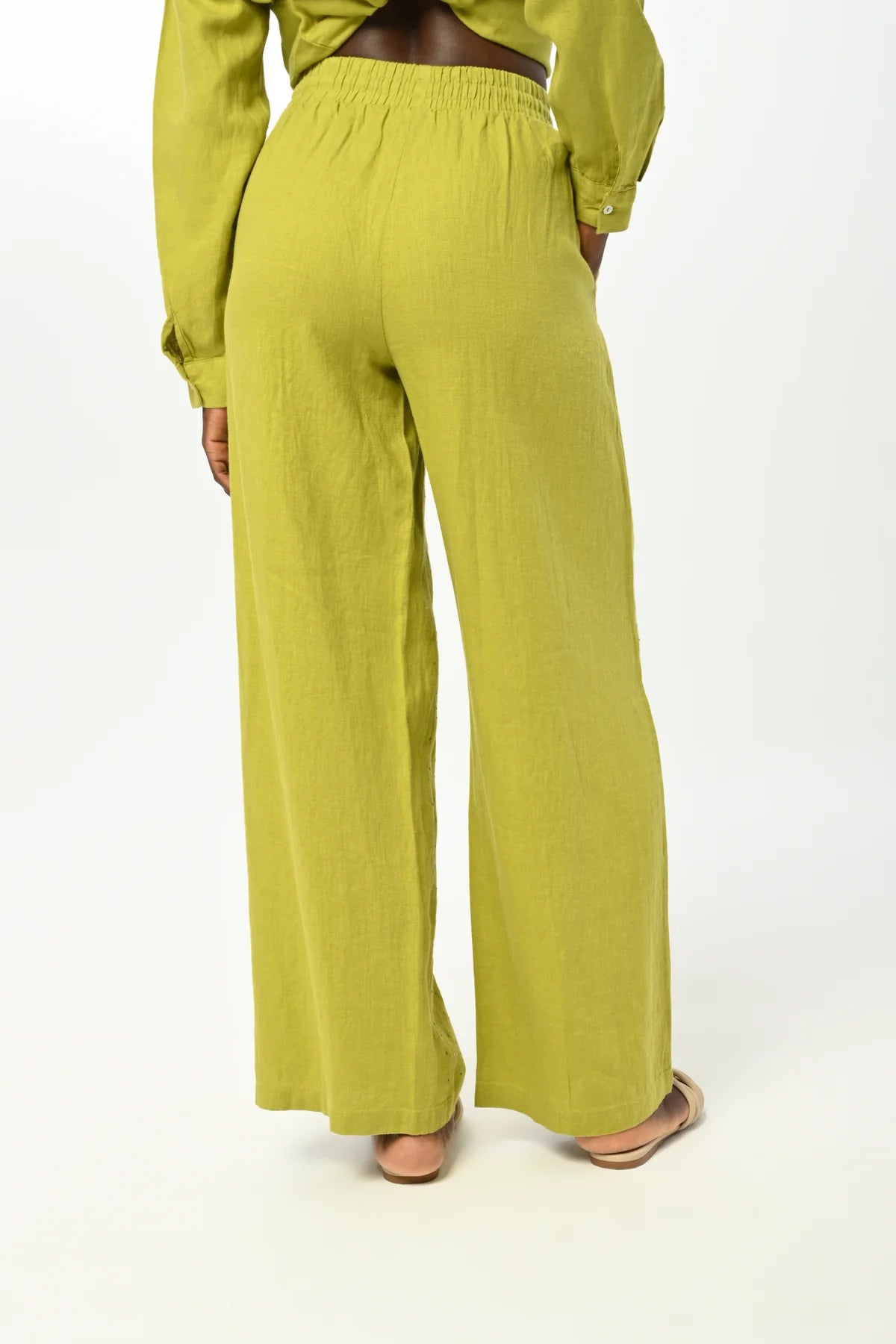 Linen Set lime green