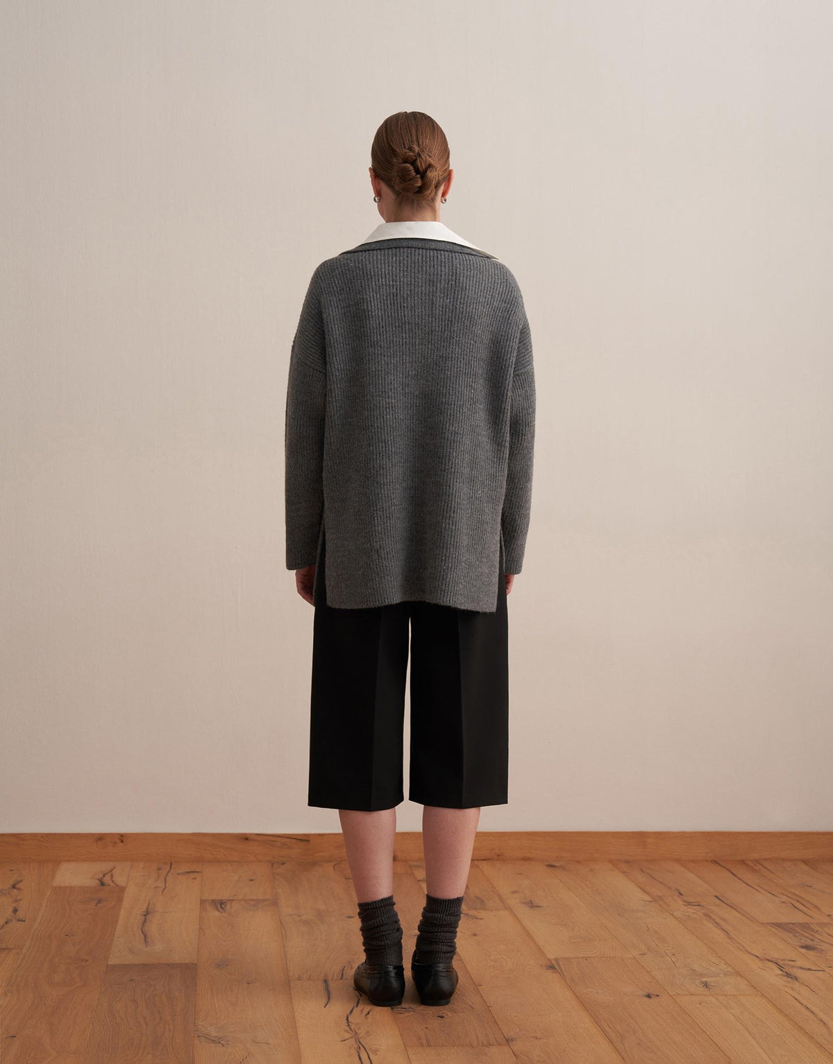 Polo Neck Knit Sweater