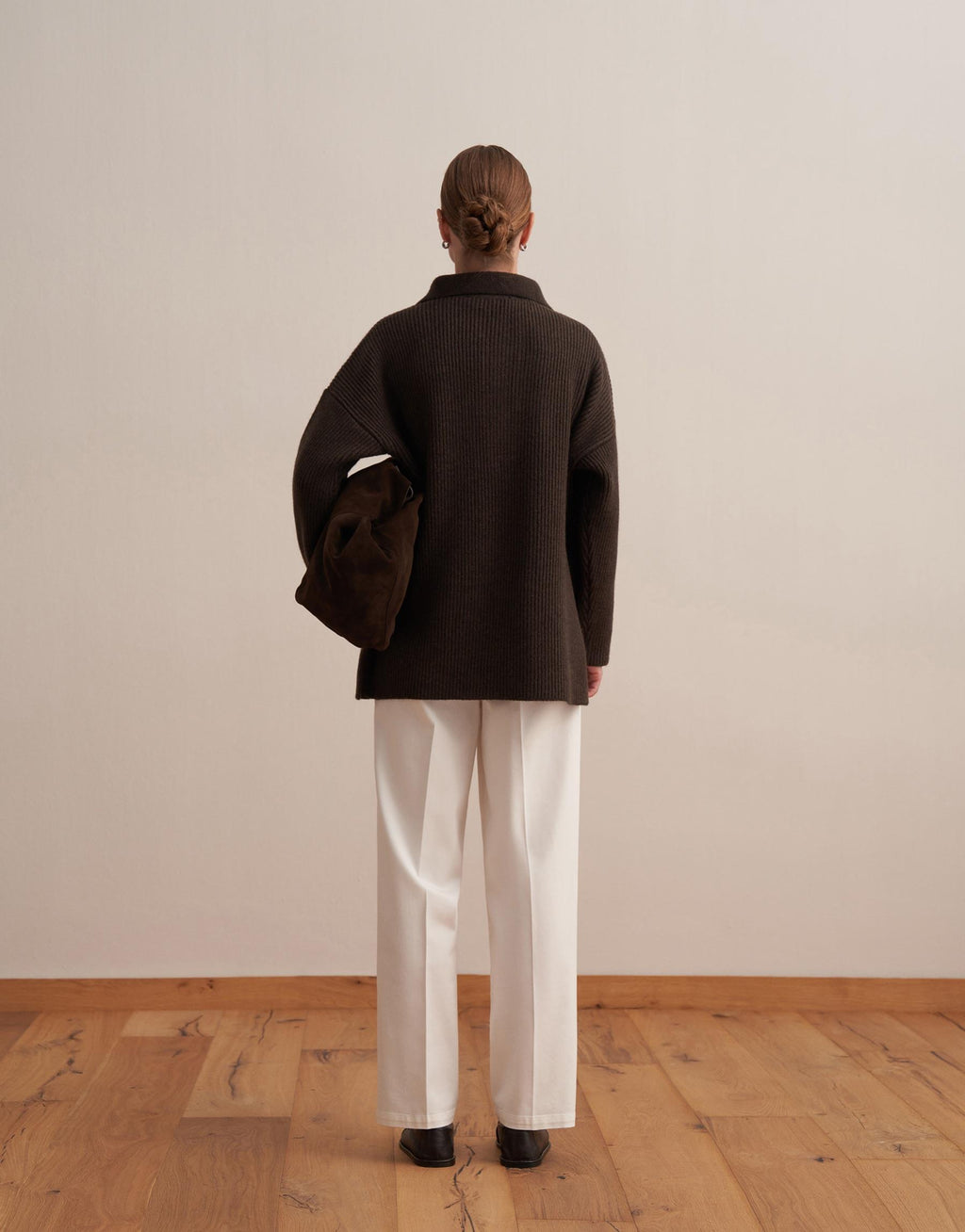 Polo Neck Knit Sweater