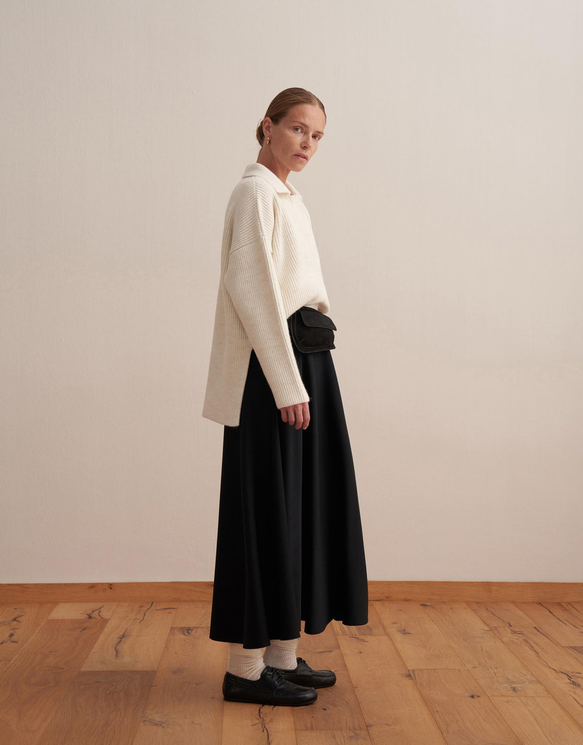 Polo Neck Knit Sweater