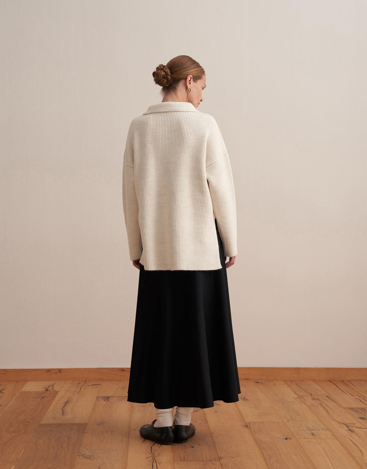 Polo Neck Knit Sweater
