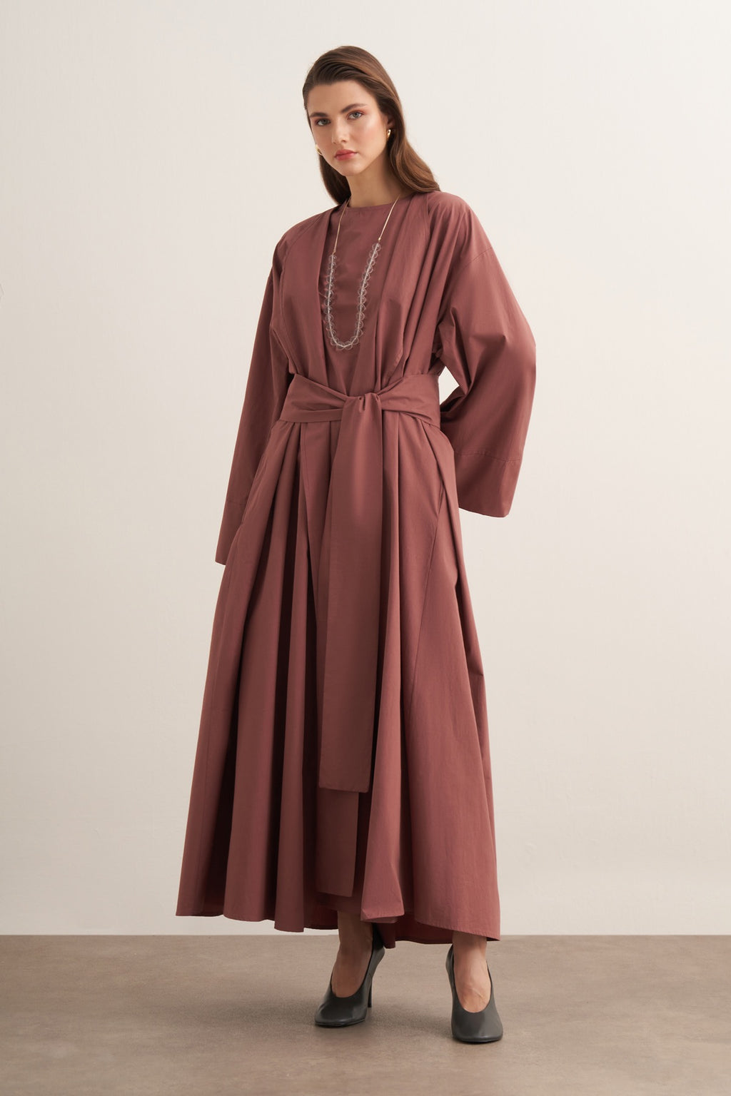 Inessa Premium Kimono Set Rust Brown