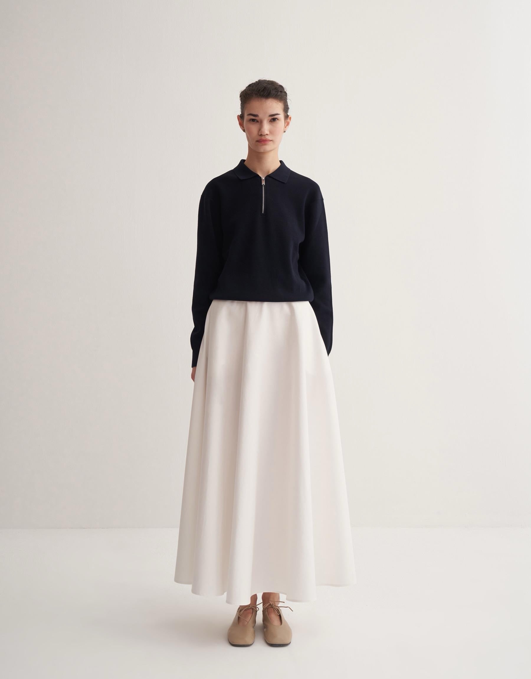 Kkdesign Cotton Flounce Skirt Ecru