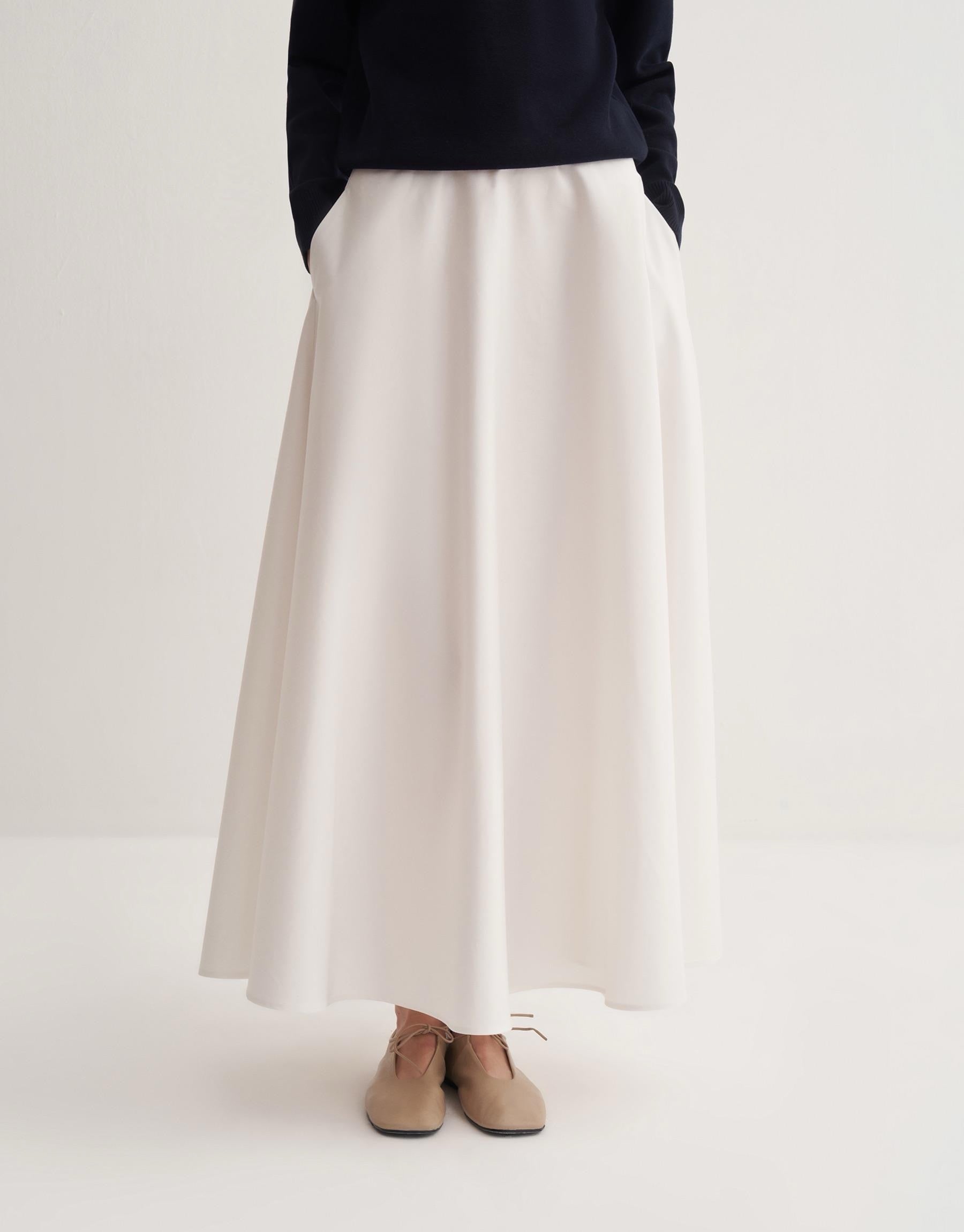 Kkdesign Cotton Flounce Skirt Ecru
