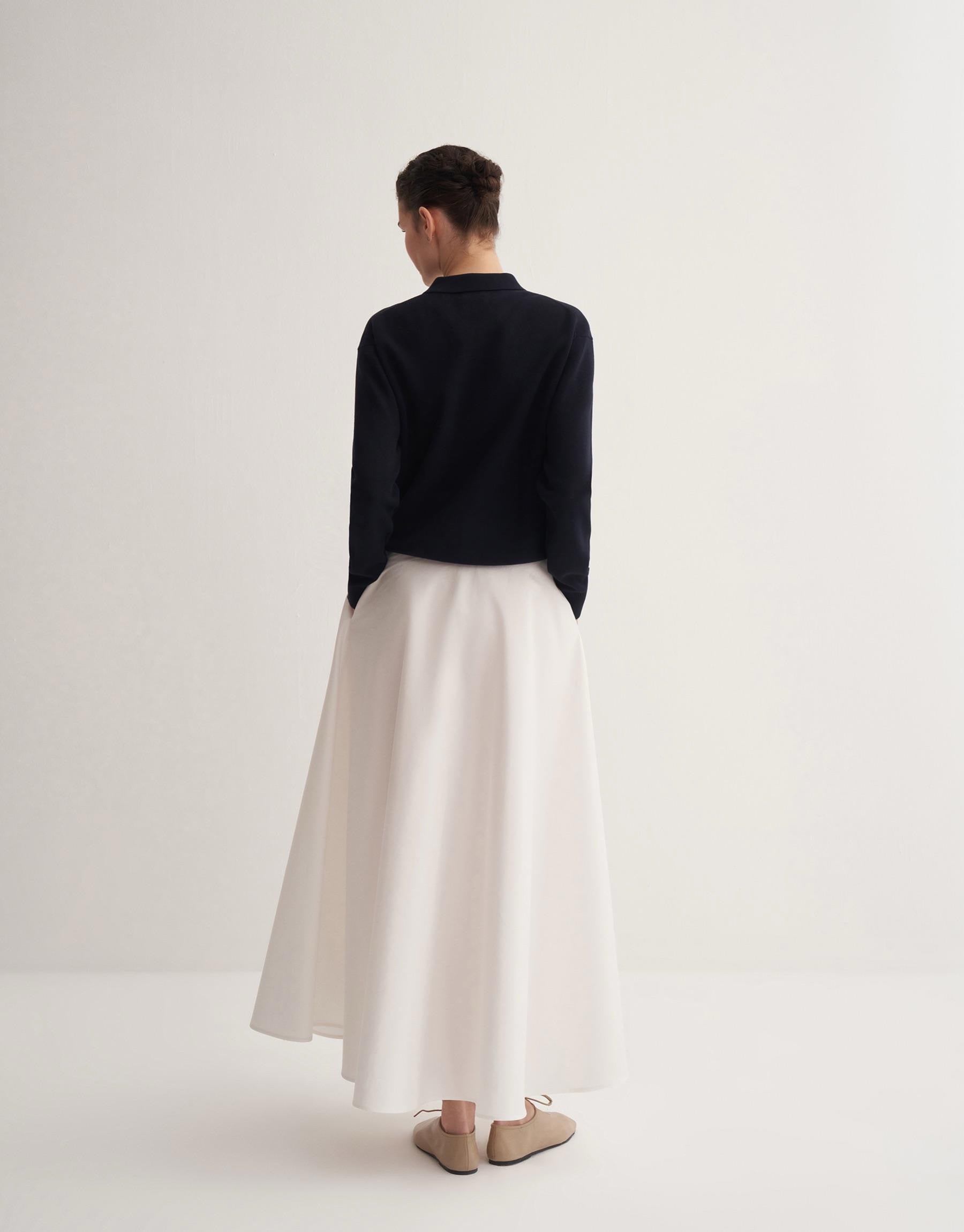 Kkdesign Cotton Flounce Skirt Ecru