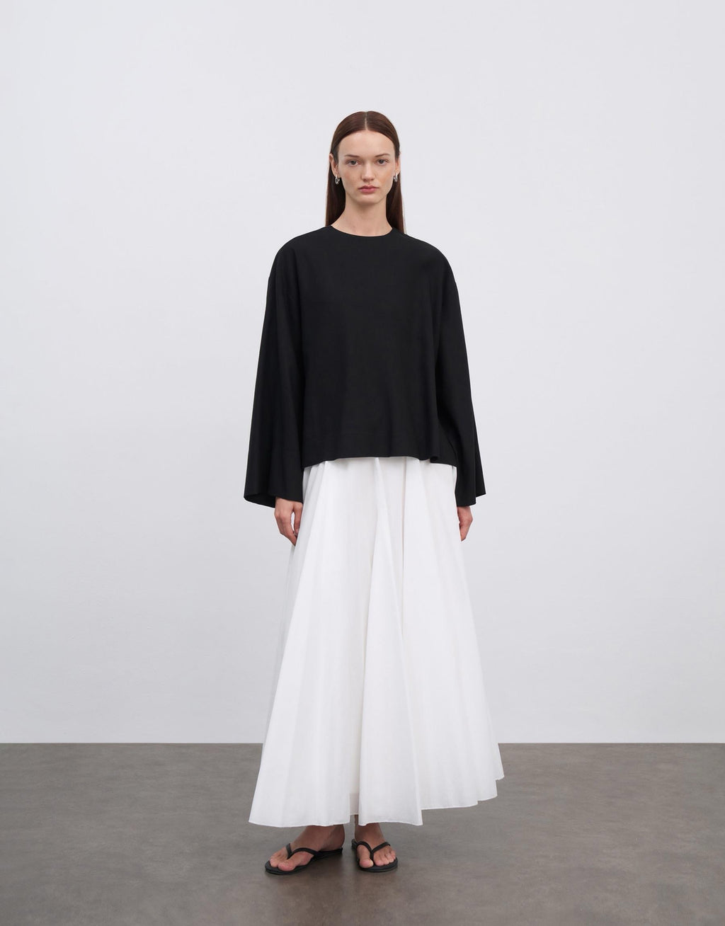 Kkdesign Linen Basic Blouse Black