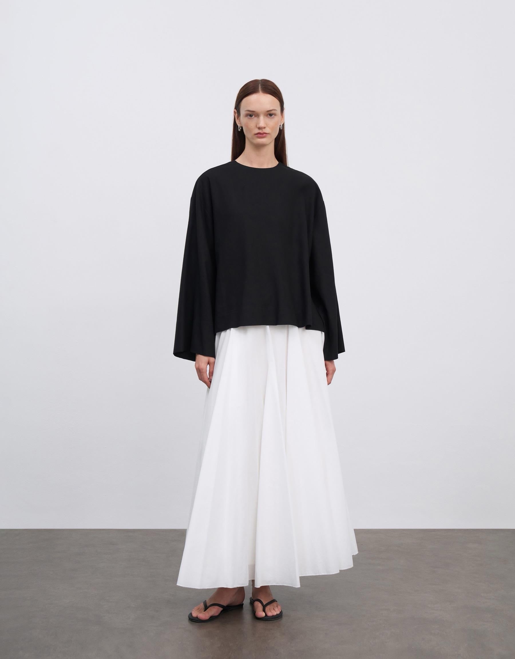 Kkdesign Linen Basic Blouse Black