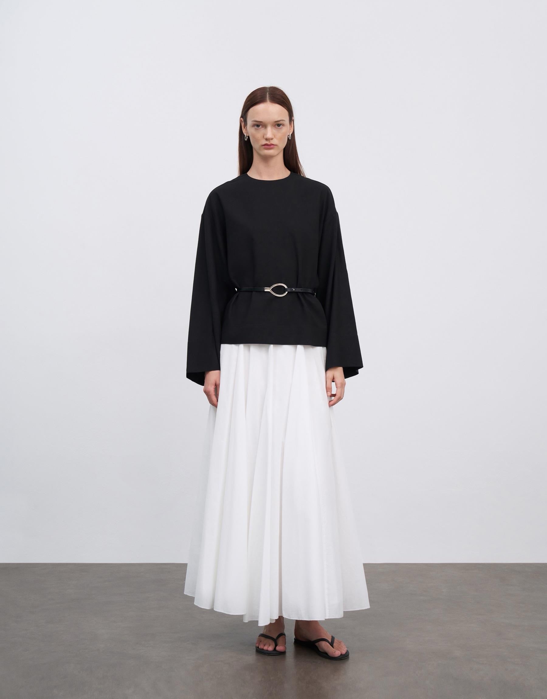 Kkdesign Linen Basic Blouse Black