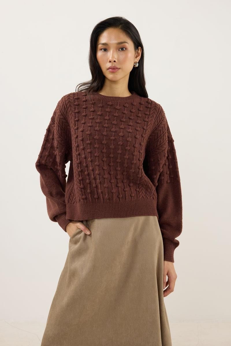 Cinnamon Sweater with Knot Detail