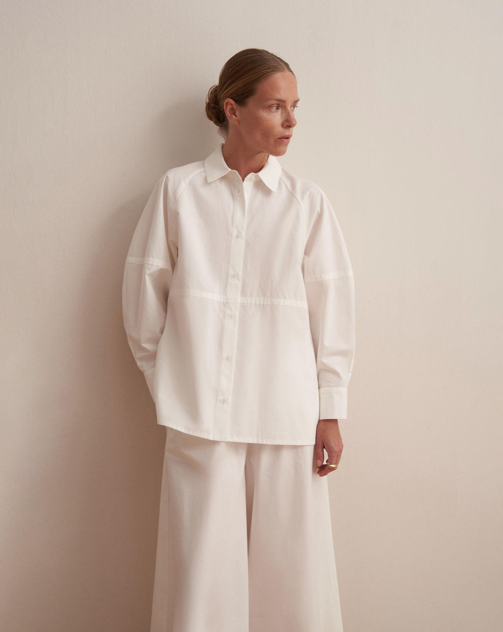 Cotton Balloon Sleeve Shirt