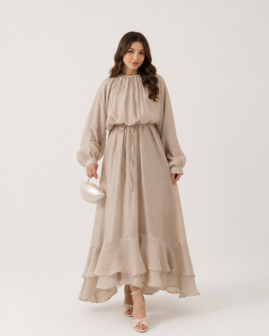 Flowy Layered Dress Cream