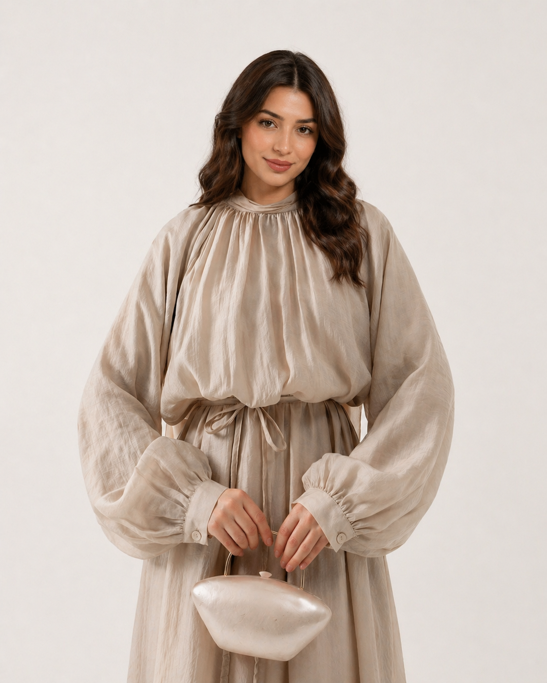Flowy Layered Dress Cream