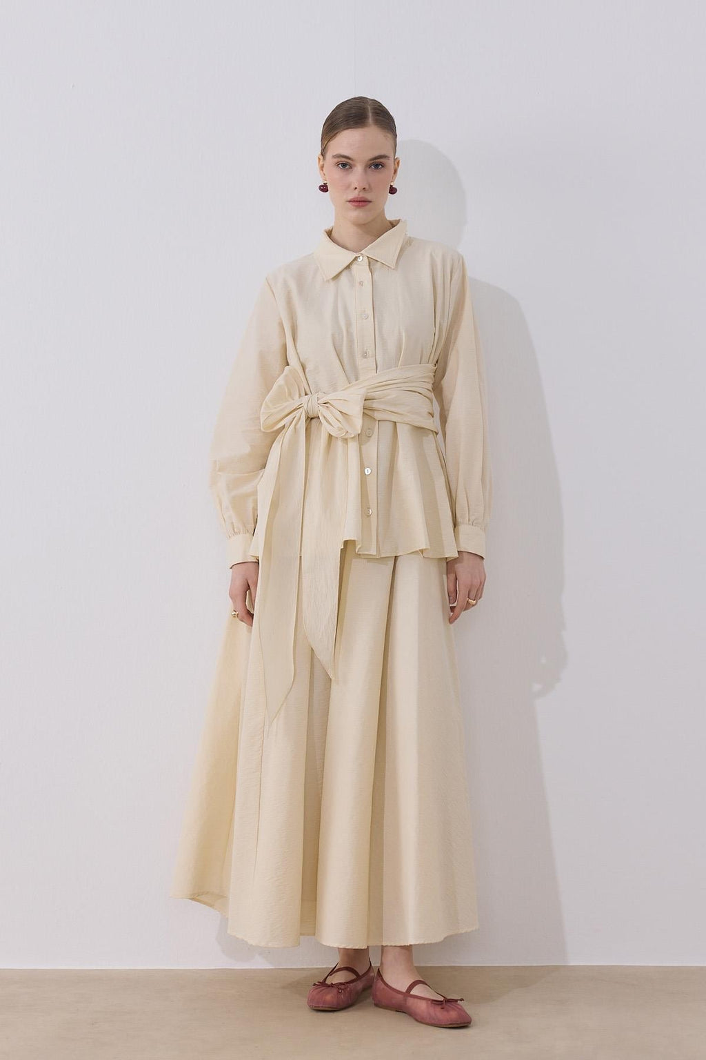 Clara Belted Set Cream