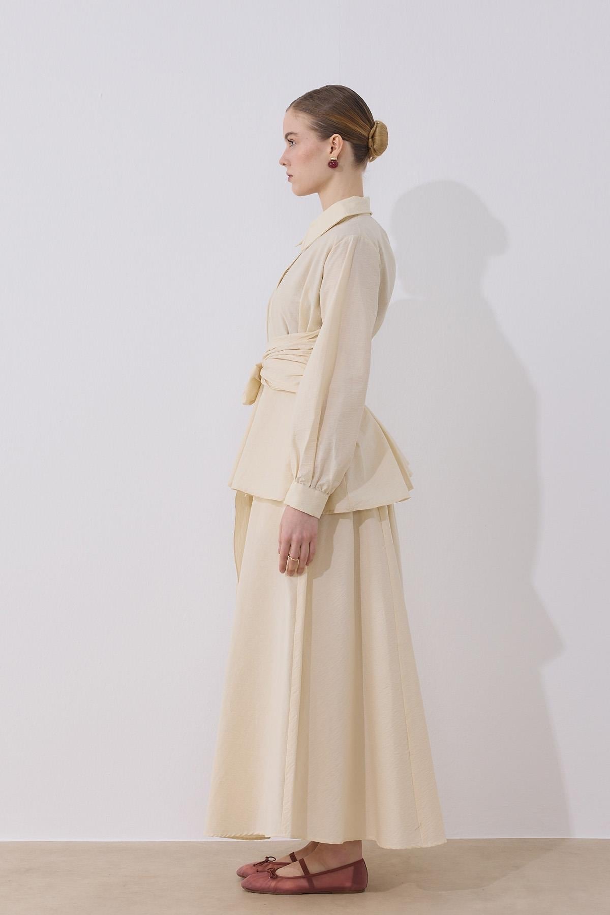 Clara Belted Set Cream
