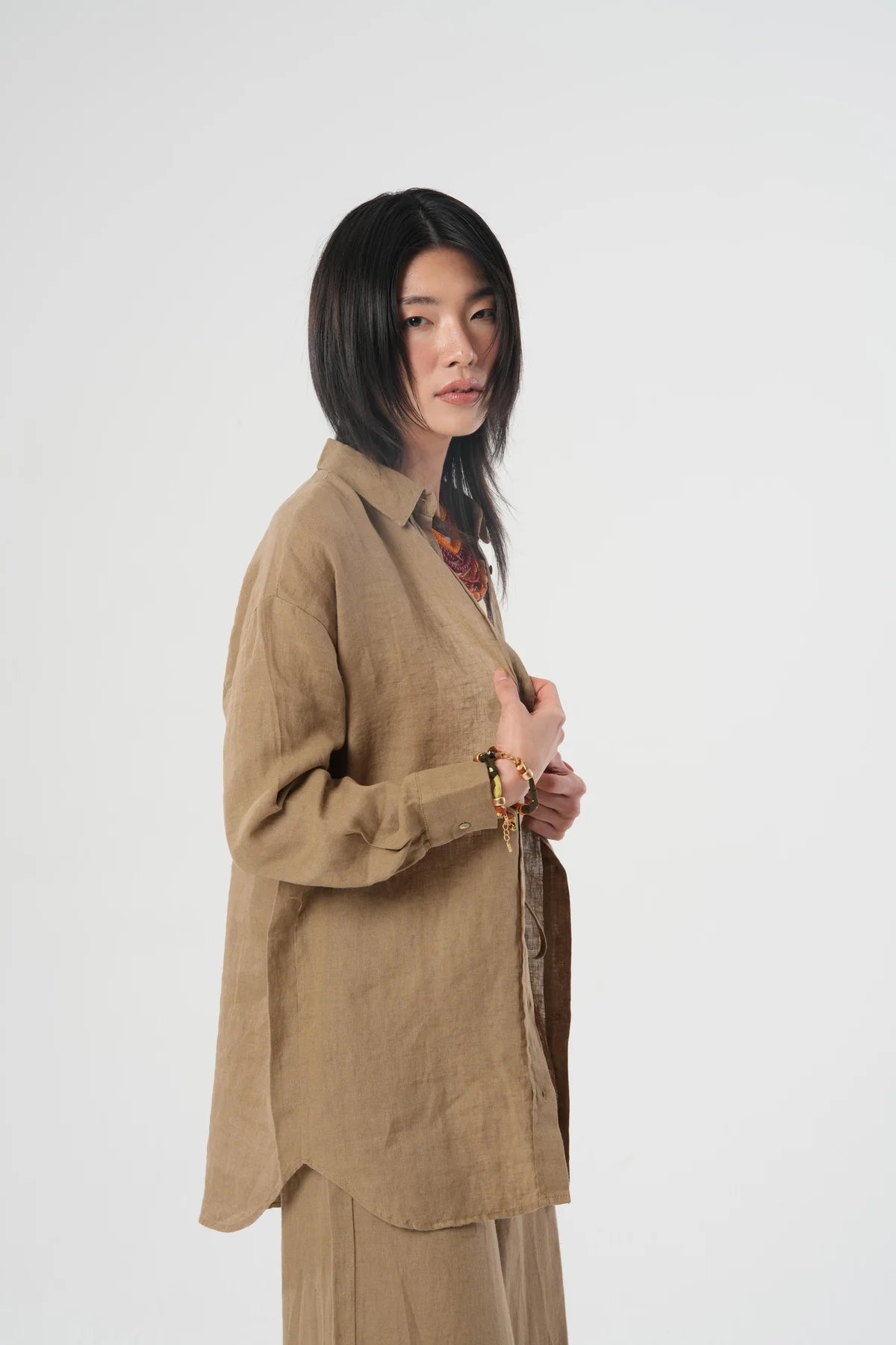 Linen Blouse Toasted Taupe